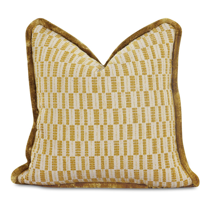 Leone Square Pillow Cover & Insert, Green