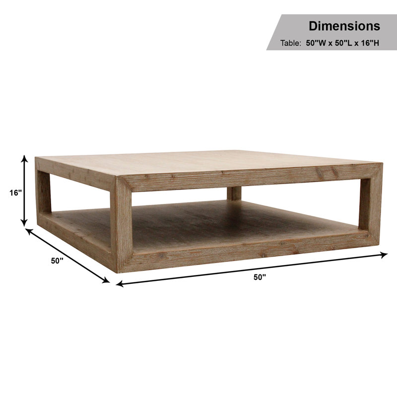 Table basse Peking Ming, 15 po x 50 po x 50 po