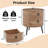 Round Side Table with Drawers , Modern Night Stand with Storage Wooden Accent End Table Circle Bedside Table with Metal Legs-1720520197