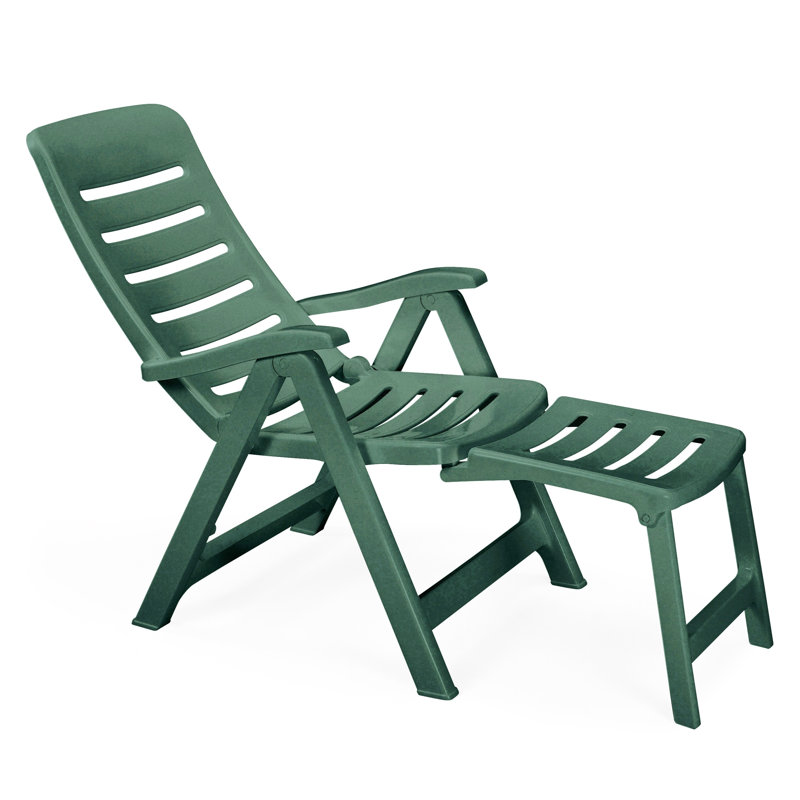 60cm Long Reclining Single Chaise, Forest Green