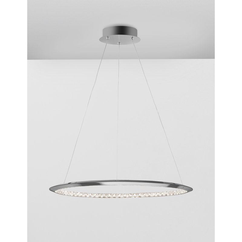 1 - Light Chrome LED Crystal Pendant