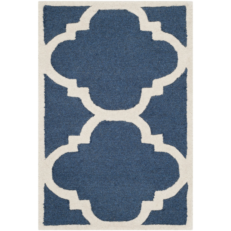 Cannen Hand Tufted Wool Geometric Rug, Rectangle 2' x 3'