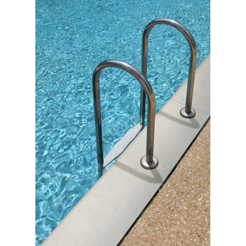 Duravia 13 in. x 24 in. x 0.79 in. Matte Porcelain Pool Coping (4.33 sq. ft./unit, 2 Piece), Gray