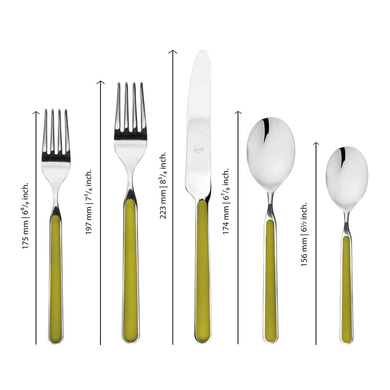 Fantasia Place Set 5 Pcs, Olive-Green