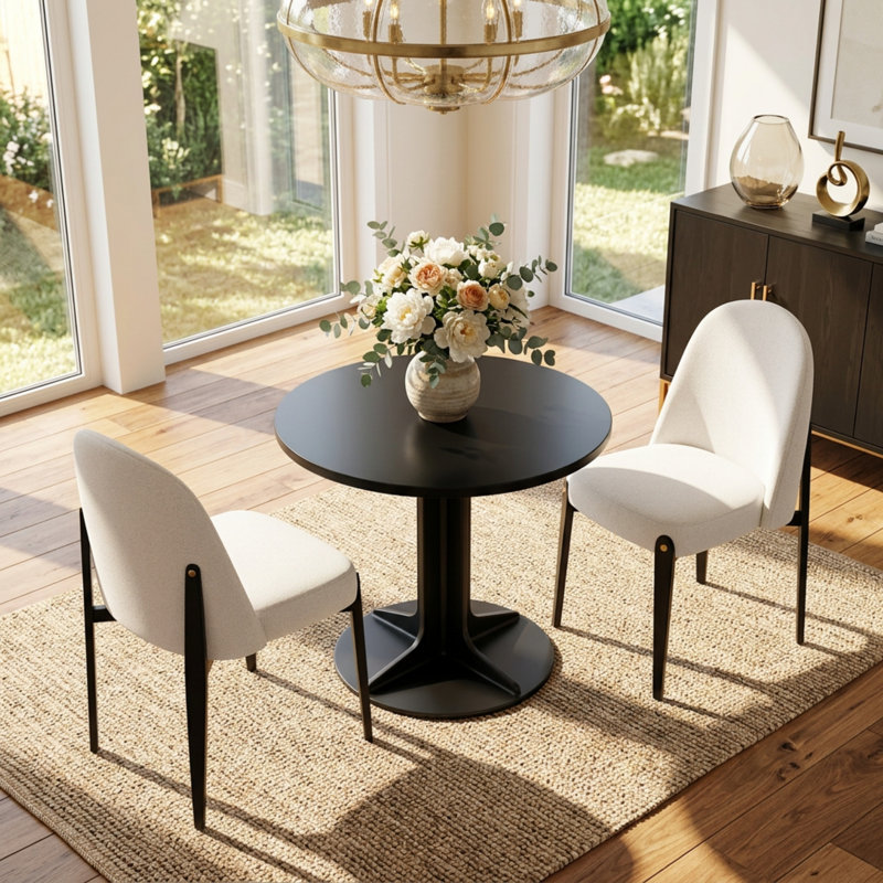 Ensemble de 2 chaises d'appoint rembourrées Modern Minimalist