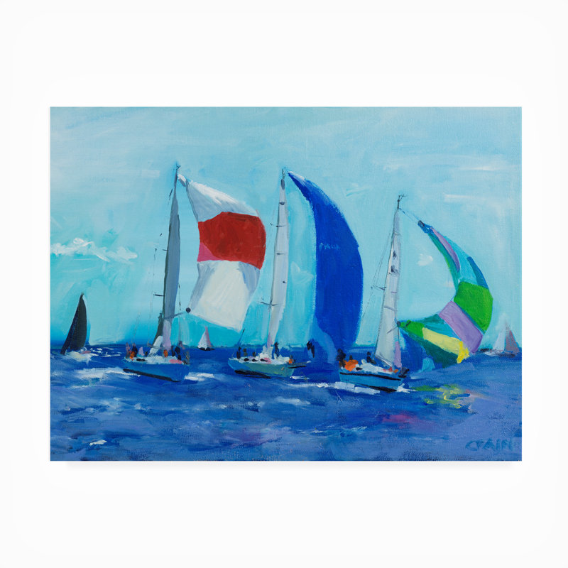 Toile d'extérieur Lapish Curt Crain «Chutes», H 14 po x l 19 po x P 1,5 po