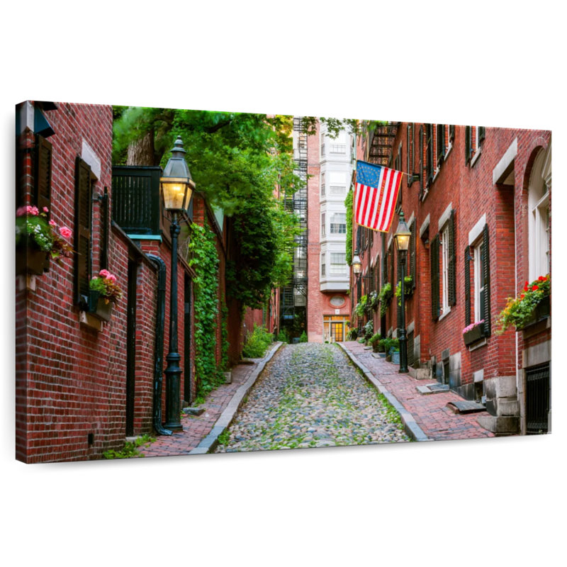 Acorn Street à Boston, H 16 po x l 24 po