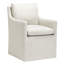 Fauteuil de salle à manger rembourré en lin de 24 po de large Bronte