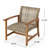 Outdoor Acacia Wood Wicker Club Chairs With Acacia Wood Frame, 2-Pcs Set-2008338855