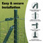 Vidaxl Fence With Posts Steel-116798222-116798220