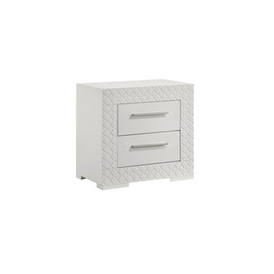 Modern Bedroom Nightstand With 2 Drawers And Easy Operation White Bedside Cabinet Build