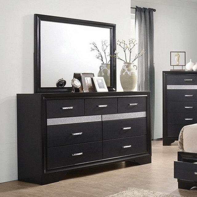 Commode 7 tiroirs avec miroir Pentico
