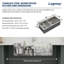 Évier de cuisine encastré à double cuve 36 po x 19 po à cuve de travail encastrée en acier inoxydable de calibre 16-128771740