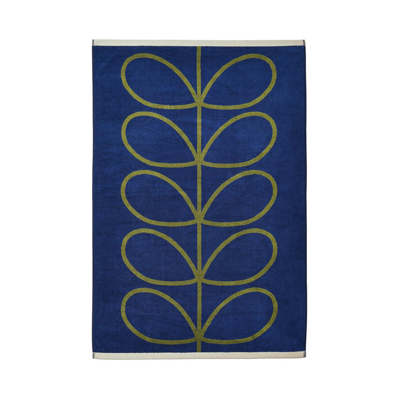 Linear Stem Navy/Olive 100x150 Bath Sheet
