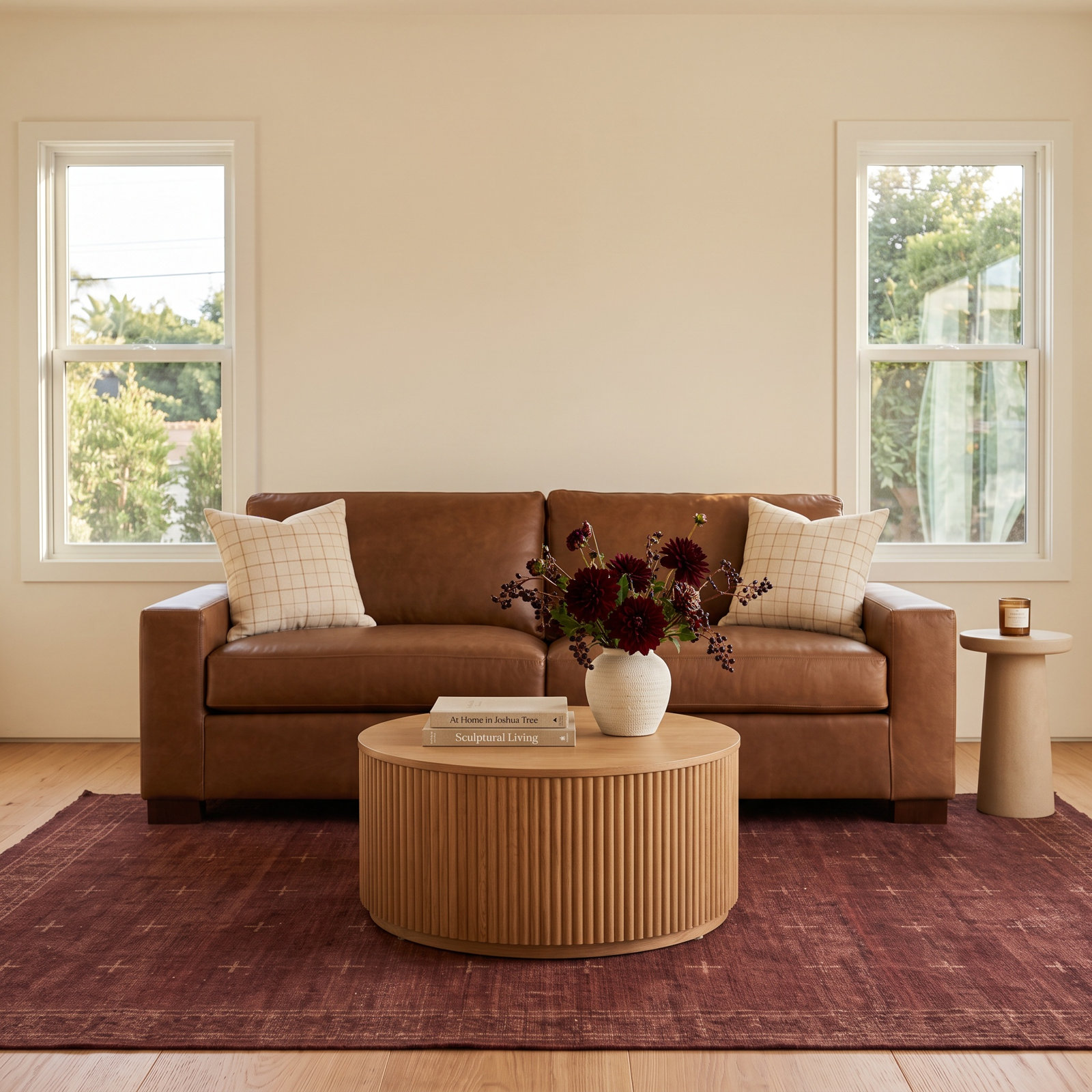 Jonie 91'' Sleeper Sofa, Bistro Saddle Genuine Leather