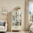 Lighted Glass Display Cabinet With 2 Glass Doors, Adjustable Glass Shelves, 1 Drawer And Led Light-912196508