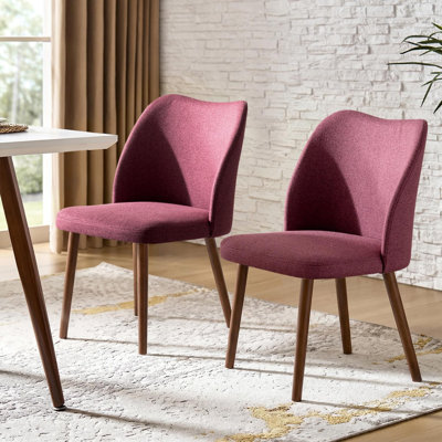 Chaise de salle à manger moderne avec pieds en bois massif Kanalu