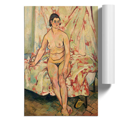 Nude Sitting on the Bed by Suzanne Valadon - Frameless Print