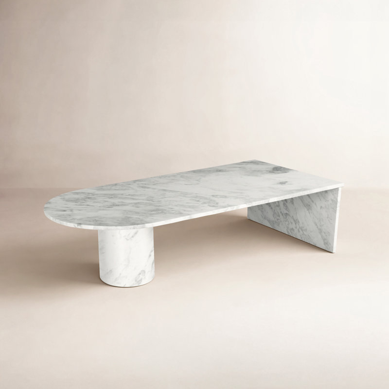 Salerno Marble Top Coffee Table, White