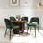 19"H Modern Plastic Side Dining Chair with PU Leather Upholstered Seat and Metal Legs for Dining Room Vanity Office-1102414348