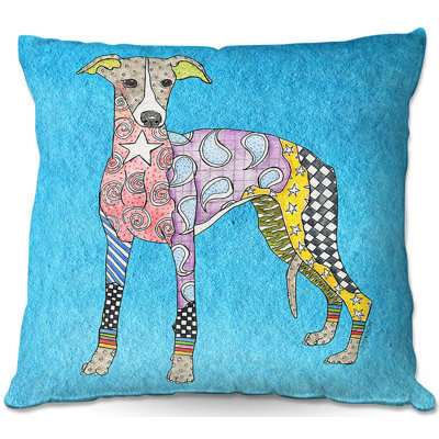  Couch Greyhound Throw Pillow