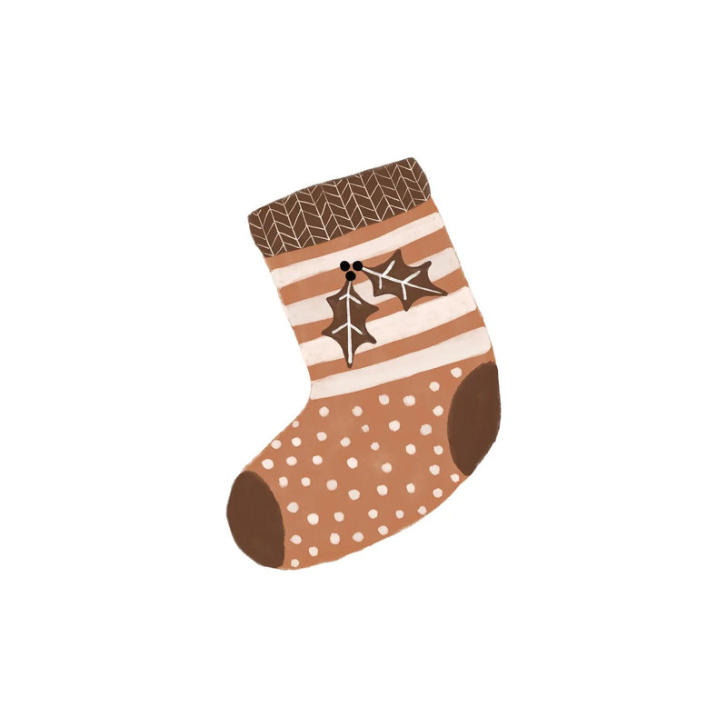 Xmas Stocking by Orara Studio - Wrapped Canvas Gallery-Wrapped Canvas Giclée, 93.98 cm H x 93.98 cm W x 1.91 cm D