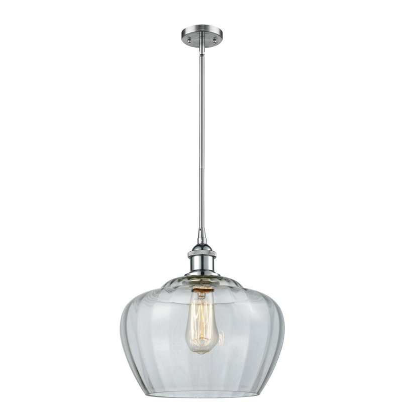 Ballston Fenton 11" - 1 Light 11" Mini Pendant, Polished Chrome, 6 Watt Vinage LED Bulb, Clear