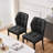 Raffertie 19.6" H PU Leather Upholstered Modern Dining Chairs With Black Metal Frame and Checker-Shaped Backerst-679365329-690409913