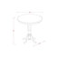 Ensemble de table de salle à manger 5 pièces à hauteur de comptoir comprenant une table de cuisine ronde avec piédestal et 4 chaises de salle à manger rembourrées en tissu de lin, 36 x 36 pouces, acajou-1309328922-1269312308-1265791597