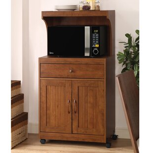 Inval 72 H Mini Fridge And Microwave Storage Cabinet Amaretto