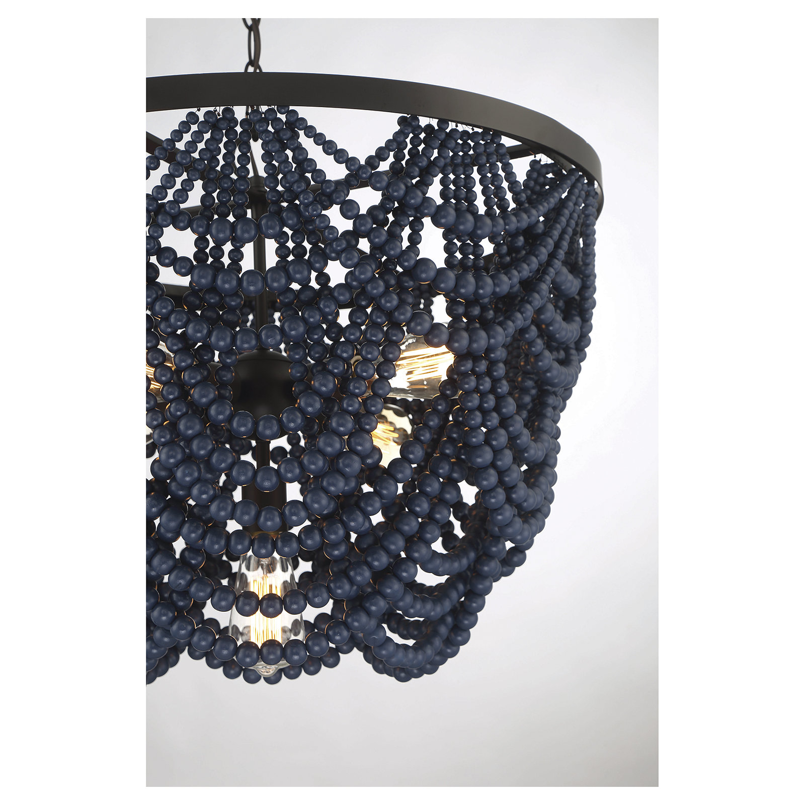 Clancey 5-Light Chandelier, Navy Blue