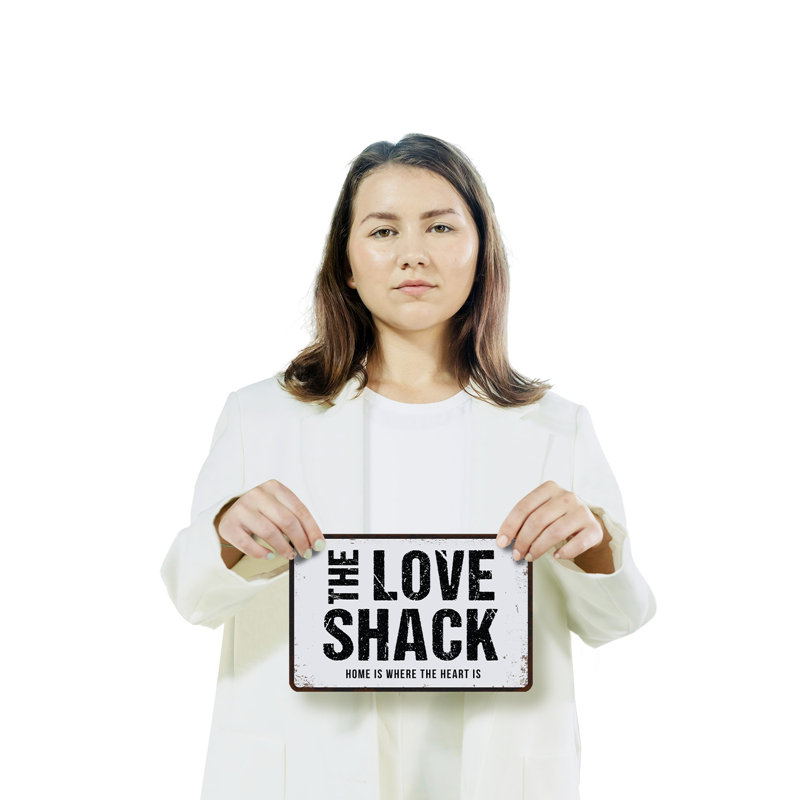 Plaque Love Love Shack (paquet de 2) 7 po x 10 po