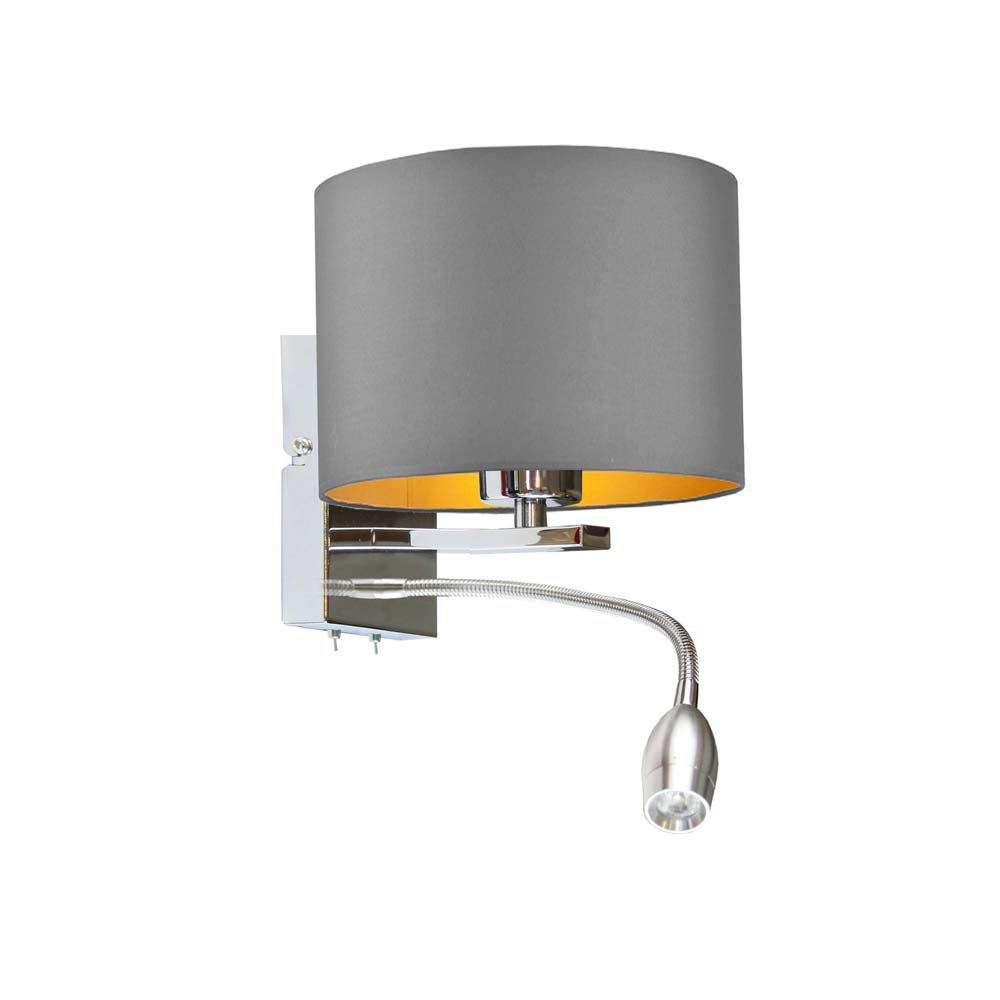 LED-Wandleuchte mit Arm 2-flammig Schermerhorn