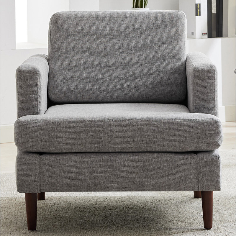 1 Seater Fabric Sofa, Grey
