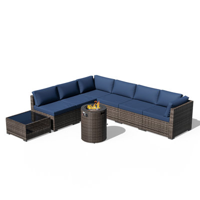 Ensemble de conversation modulaire avec foyer