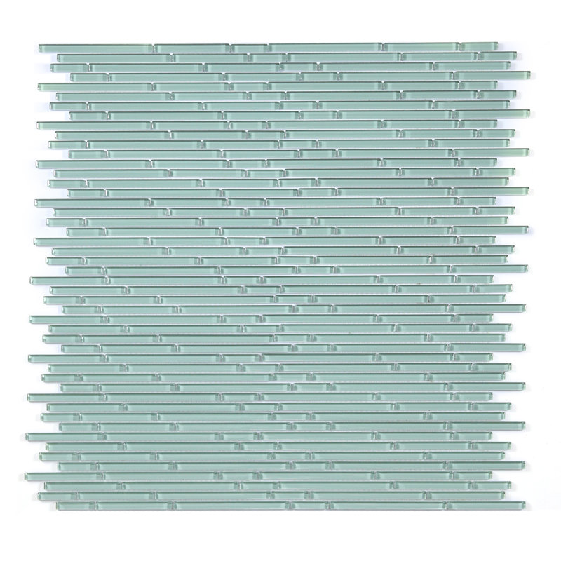 Glass Mosaic Brick Joint Tile, Gray