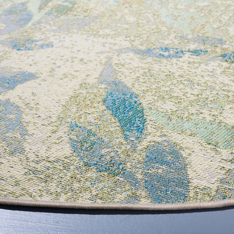 Bonard 500 Performance Floral Indoor/Outdoor Area Rug, Round 6'6"