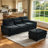 {New Arrived} 99.50 Inch 3-Seater Chenille Modular Sofa Set with Movable Ottoman,Free Combination-89612783