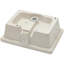 Lavabo de salle de bain rectangulaire encastré en céramique avec trop-plein 19,5 po x 14 po x 6 po Arc White