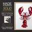 Reproduction encadrée de homard - bois massif-1726182160-1726182162