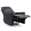 Elizabete MADRID 1+3 SEATER MANUAL AIR LEATHER RECLINER SOFA SET BLACK-979800632