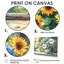 «Domella Hydrangeas And Sunflowers Farmhouse II - Hydrangea», art mural-1768042049-1768042079-1768042074