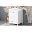 Meuble-lavabo de 24 pouces avec lavabo en céramique, portes doubles, tiroir séparateur, tablette double couche, système de fermeture en douceur et poignées argentées élégantes pour une couleur riche-657067607