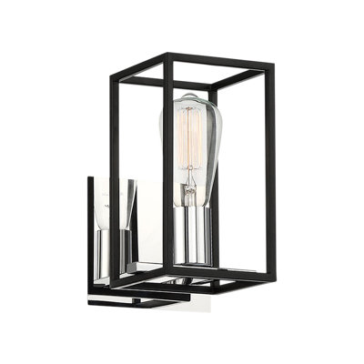 Plafonnier encastré noir à 1 lumière 