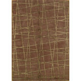 Hand Woven Cotton and Wool Abstract Area Rug