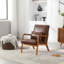 Fauteuil d'appoint COOLMORE, fauteuils de salon rembourrés en bois massif avec un coussin pour le salon, la chambre à coucher et la chambre d'amis-127727485