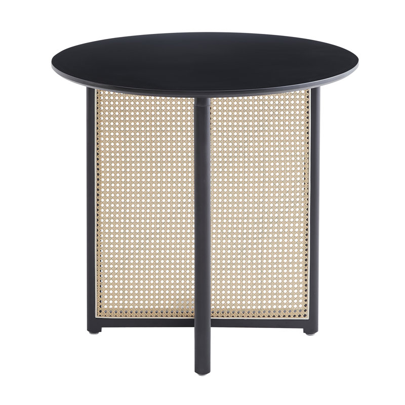 table ronde en bois massif, Noir, noir, noir, noir