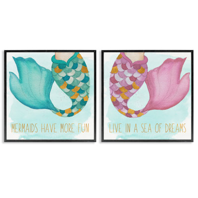 «Fun Mermaid Tails», ensemble de 2 giclées par Elizabeth Medley