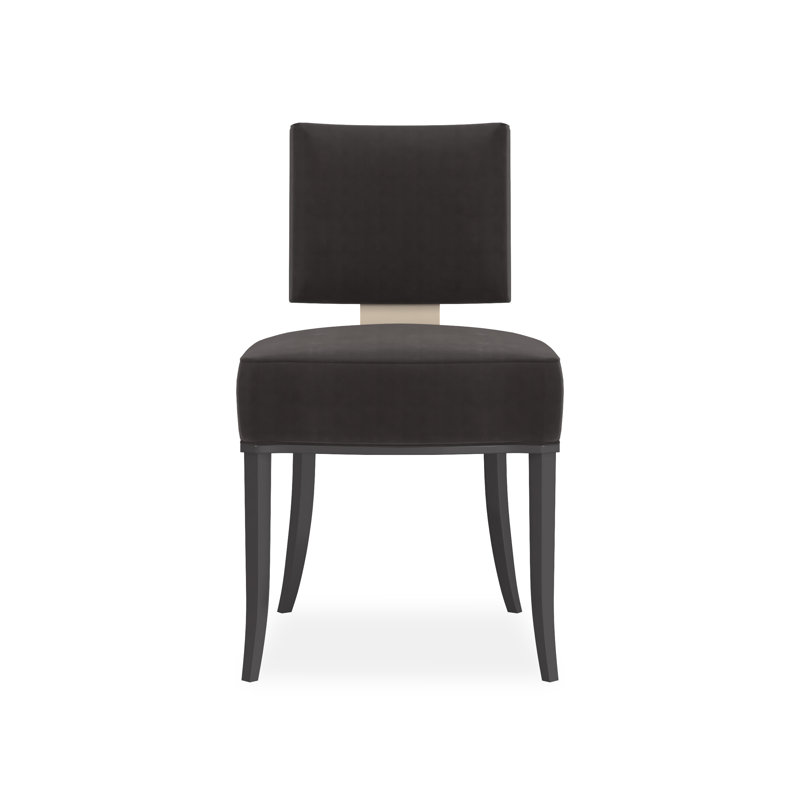 Caracole Classic Upholstered Dining Chair, Black, Black/Gold