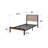 Samorah Metal Bed frame with Bamboo slatter Headboard-1289571802